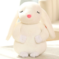Childrens plush electric toy rabbit will breathe the cute little doll baby sleeping with comfort doll gift