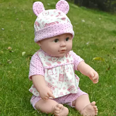 Rag doll toy girl cute girl princess holding sleep simulation baby soft glue doll Plush Doll Doll