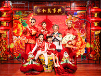 New All-family FoPhotography Background cloth Childrens shadow building Photographs Ancient clothes studio China Wind Spring Festival Festive Background Paper