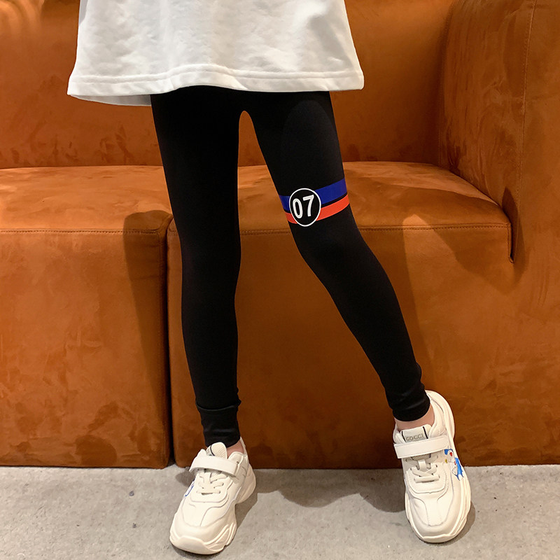 Girls pants autumn 2021 new spring and autumn girls stretch shark pants in children's casual pants pants