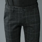 Демисезонные шерстяные штаны, костюм, свободный прямой крой