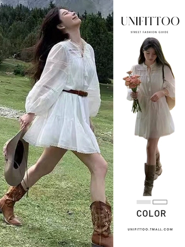 Тонкий белый лонгслив, летнее этническое платье, этнический стиль