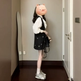 Черный весенний лонгслив, комплект, подходит для подростков, городской стиль