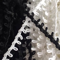 Button nose elastic band Down jacket Hair collar Girls T-shirt dress back collar