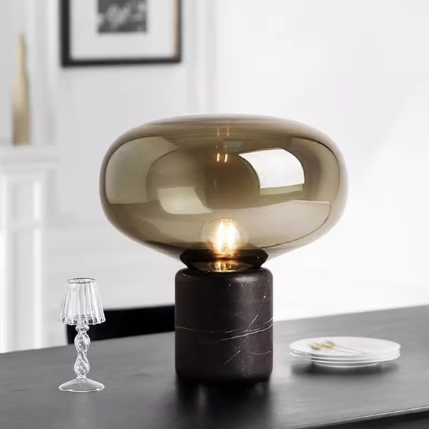Nordic Light Luxury Table Lamp for Living Room ins Trendy Minimalist Marble Glass Hotel Bedroom Bedside Lamp Nordic Light Luxury Table Lamp for Living Room ins Trendy Minimalist Marble Glass Hotel Bedroom Bedside Lamp