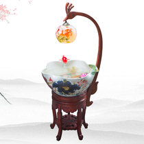 Jingdezhen ceramic goldfish tank filter oxygenated circulating water Koi basin large lucky living room decoration