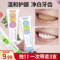 Macaron toothpaste for men and women special family pack Probiotics whitening to remove yellowish to remove bad breath to remove calculus