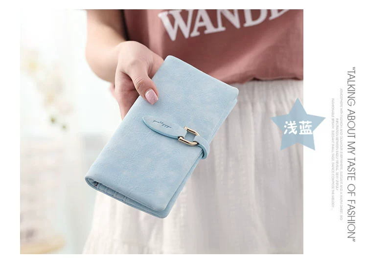 Ví nữ dài 2019 mới đơn giản nhỏ tươi phiên bản Hàn Quốc của khóa thủy triều dành cho sinh viên.