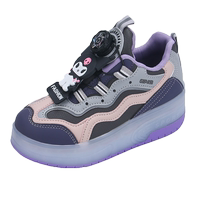 Heelys shoes for girls winter rotating button double-wheel detachable roller skates for junior high school students Kuromi luminous skates