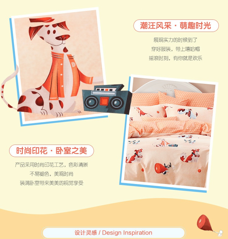 Mercury Home Dệt may Xiyangyang Cotton Cotton Trẻ em Phim hoạt hình bốn mảnh Sinh viên nữ Ký túc xá - Bộ đồ giường bốn mảnh mua chăn ga gối đệm