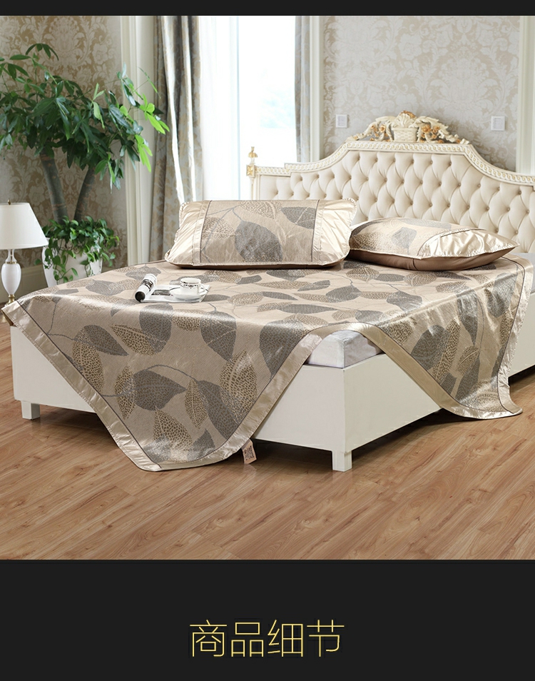Thủy ghế băng dệt để lưỡi liềm jacquard lụa hai / ba mảnh giường mat 2019 New - Thảm mùa hè giá đệm nước