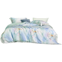 Mercury Home Textiles 50S Lyocell antibacterial four-piece summer cooling kit dormitory quilt cover sheets 24 years new product
