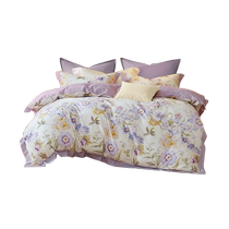 Mercury Home Textiles Thickened Sanding Kit 100% Cotton Antibacterial Four-piece Set Autumn and Winter Warm Sheets and Quilt Covers Home 24 New Products