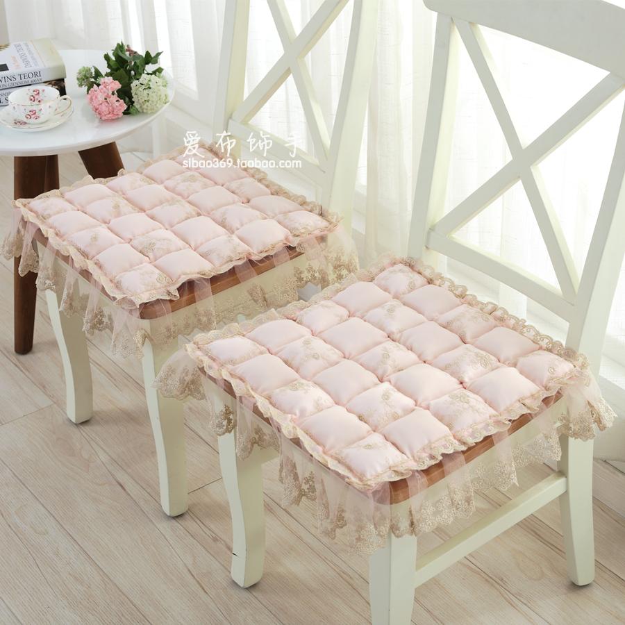Spring and Autumn Thickened Lace Embroidered Fabric Cushion Office Student Computer Chair Cushion Bread Cushion Car Cushion Backrest