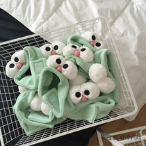 Japanese GP cartoon funny Sesame Street cute big eyes mint green paste hair band wash hair band