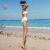 Áo tắm ba màu nữ bikini trắng gợi cảm 3 điểm ngực lớn ngực nhỏ tụ tập học sinh mảnh mai nóng bỏng - Bikinis Bikinis