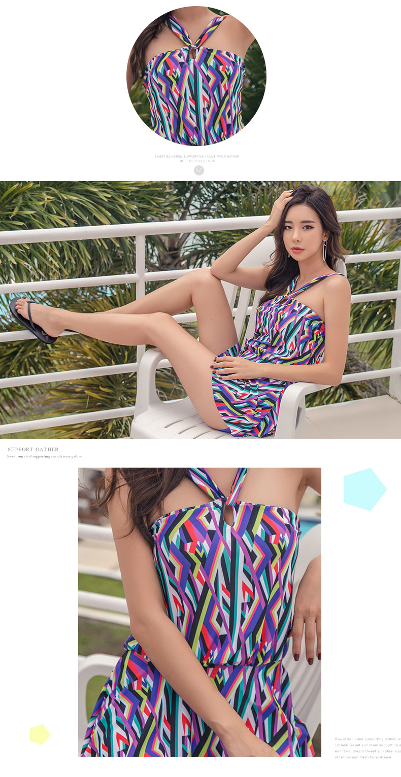 Ba kiểu áo tắm nữ mỏng kiểu váy liền thân bảo thủ nhỏ che bụng nhỏ thon gọn Ngực nhỏ gợi cảm tụ tập đồ bơi học sinh - Bộ đồ bơi One Piece bộ đồ bơi liền thân