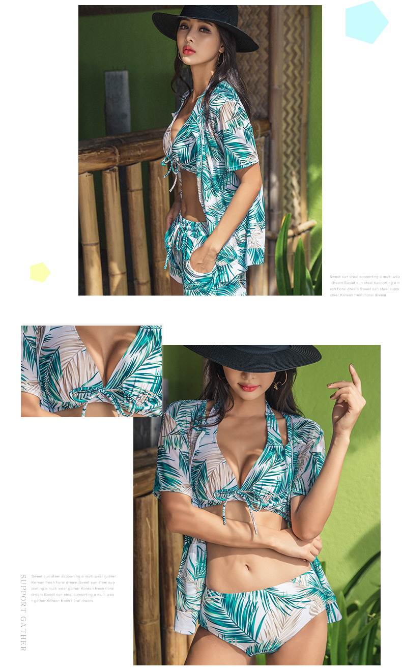 Bộ bikini bốn mảnh kỳ quặc 18102 - Bikinis áo tắm đẹp 2021