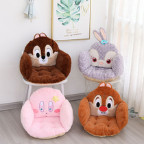 Semi-enclosed backrest integrated waist cushion pillow plush dormitory office chair butt pad sedentary artifact