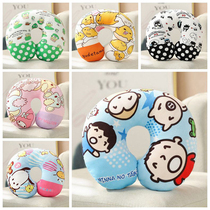 Cartoon u-shaped pillow travel neck pillow cervical spine plane u-shaped pillow neck car nap student portable pillow
