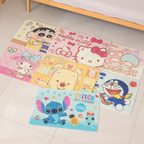 Cute into the door silk ring into the home mat mat foot pad toilet toilet bathroom Bathroom Kitchen non-slip toilet home