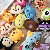 Cute cartoon Dumble Bread Superman retractable key chain male and female couple pendant Plush Bag pendant