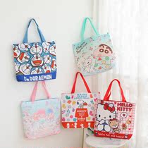 Cute cartoon light handbag cloth bag shopping bag large capacity portable supermarket shopping bag waterproof environmental protection bag