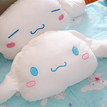 Cute cartoon little white dog pillow blanket dual-use cushion nap pillow quilt car air conditioning pillow