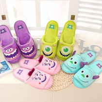 Cute cartoon monster University Dew finger slippers spring summer non-slip home indoor men and women home lovers slippers