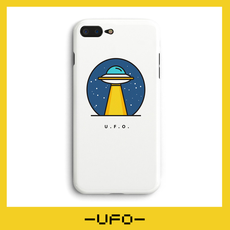 White Yu Tongan cute UFO mobile phone protective shell iPhone7plus 8 suitable for Apple 11PRO XS MAX XR