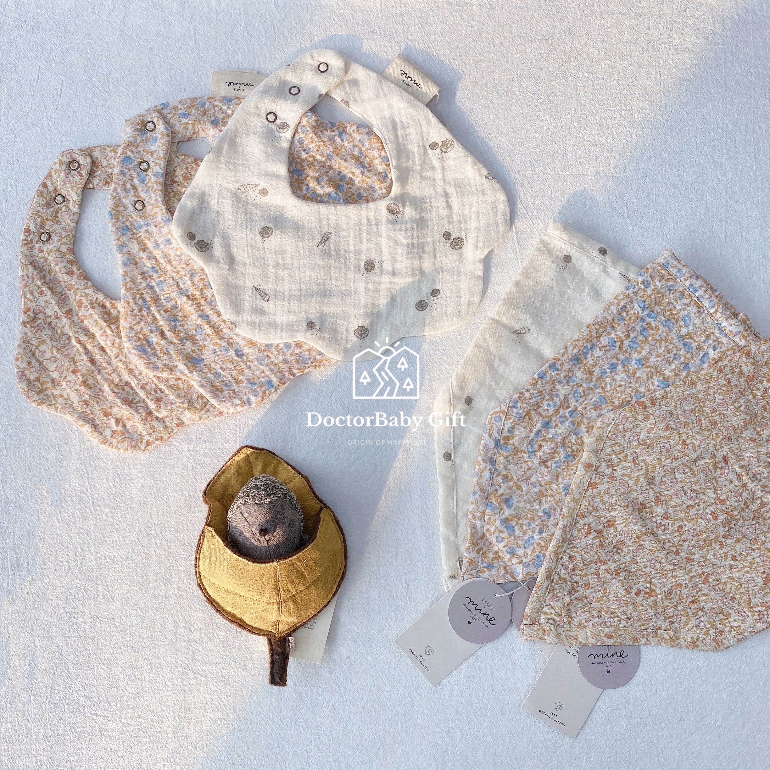 There are new colors Danish thatsmine baby baby organic cotton printed water towel gauze towels