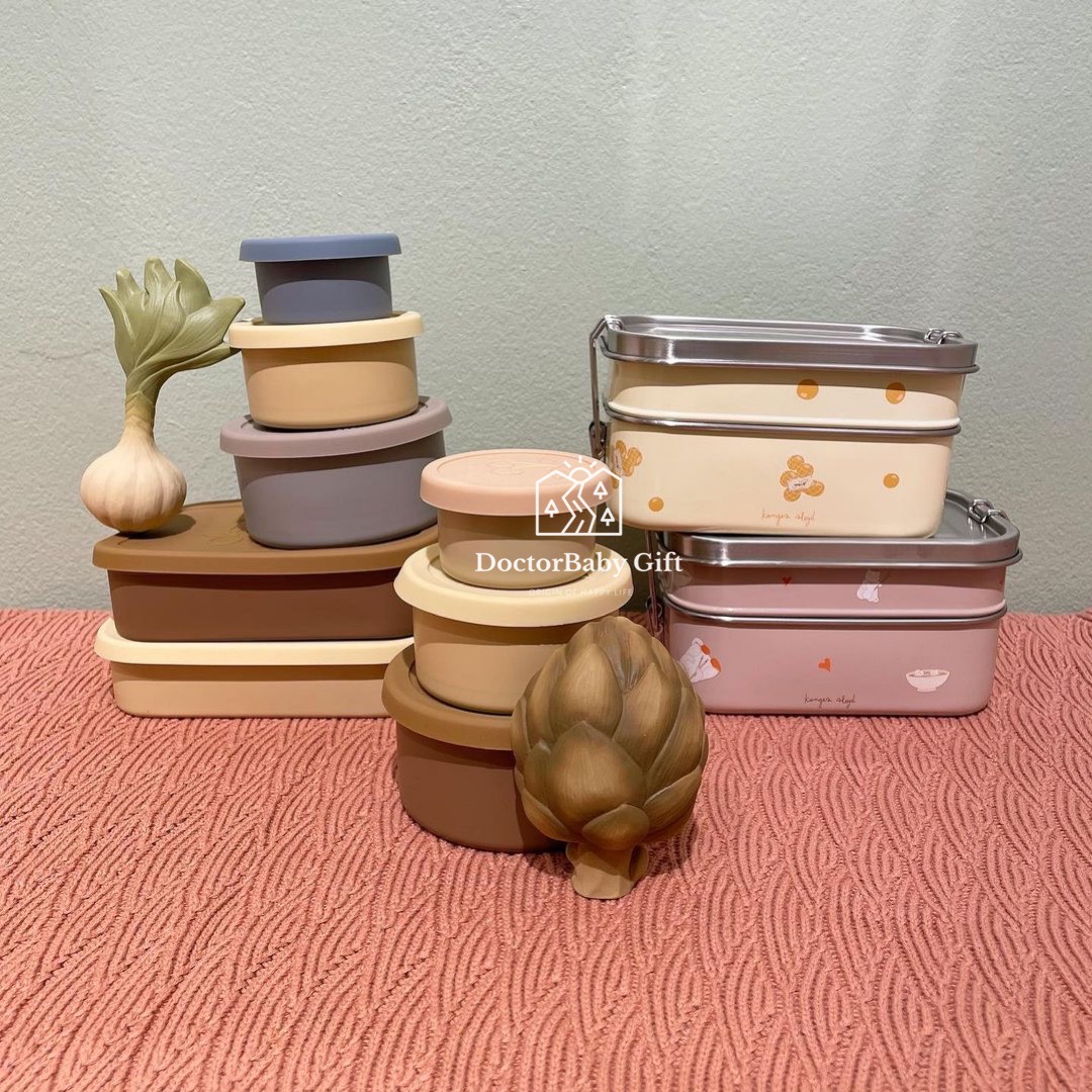 2 1 New Spot Denmark Konges Slojd Double Stainless Steel Dining Box Lunch Box Silicone Lunch Box