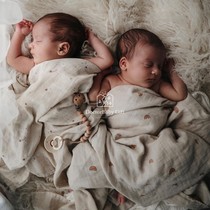 The 2 1 New Danish Mushie Baby Organic Gauze Scarf Muslin Multipurpose Cherry Rainbow Stars