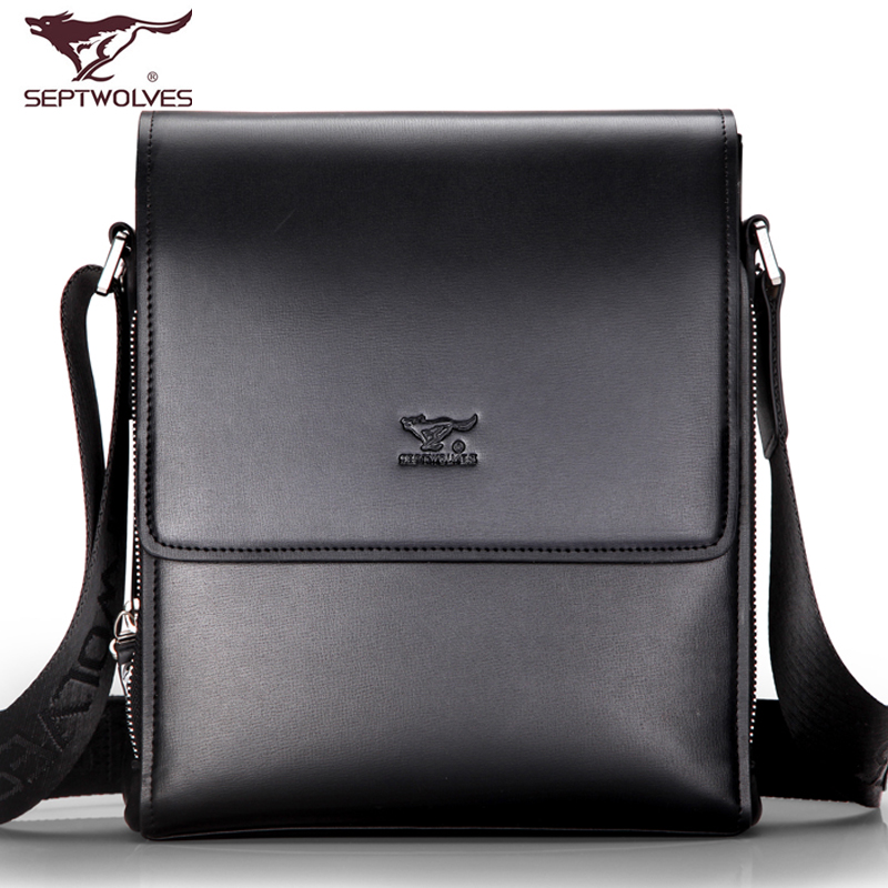 Seven Wolf Single Shoulder Bag Men Casual Slippet Simple Vertical Multi-Vertical Vertical Vertical Vertical Vertical Backpack