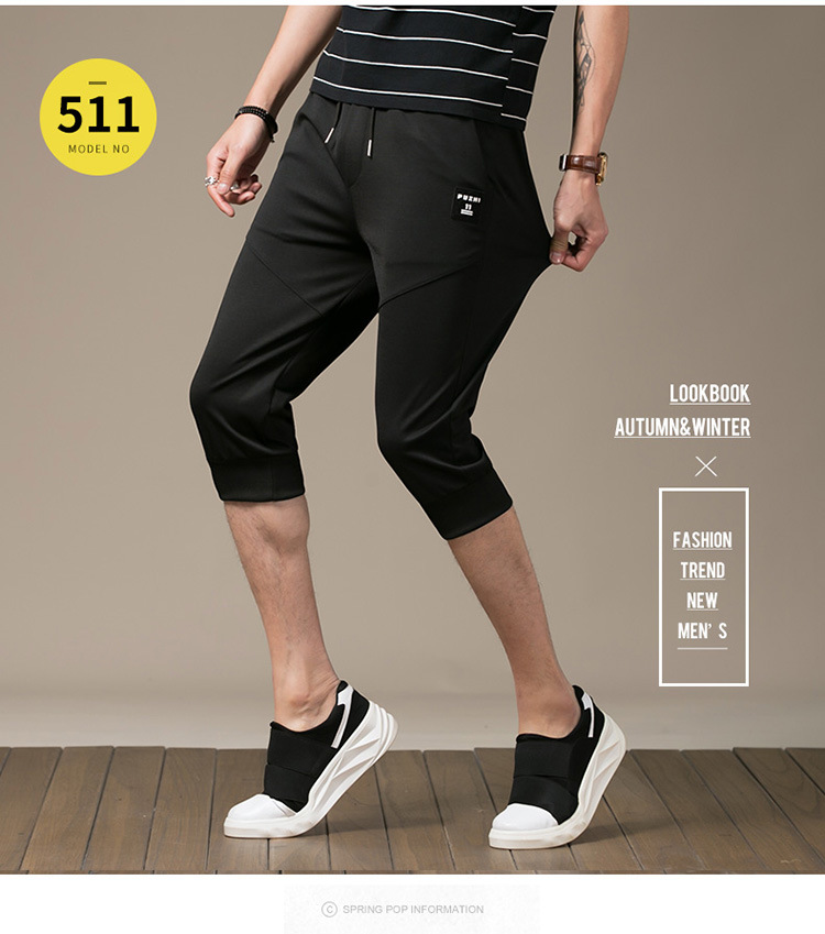Quần âu nam 2018 hè mới Quần nam cắt cúp Teen Hàn Quốc Slim Slim Eo eo quần sọt