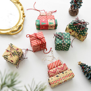 Noki christmas decorations mini christmas gift bag gift box gift box small ornaments christmas tree pendant