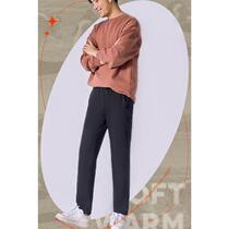 Shakalin 2177 mens light luxury ox velvet thickened casual straight pants warm pants