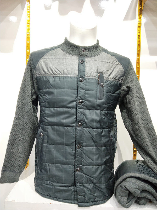 Casual 7958 Down Cotton Thermal Underwear Set Men's Middle-aged and Elderly Plush Thickened Double Cardigan