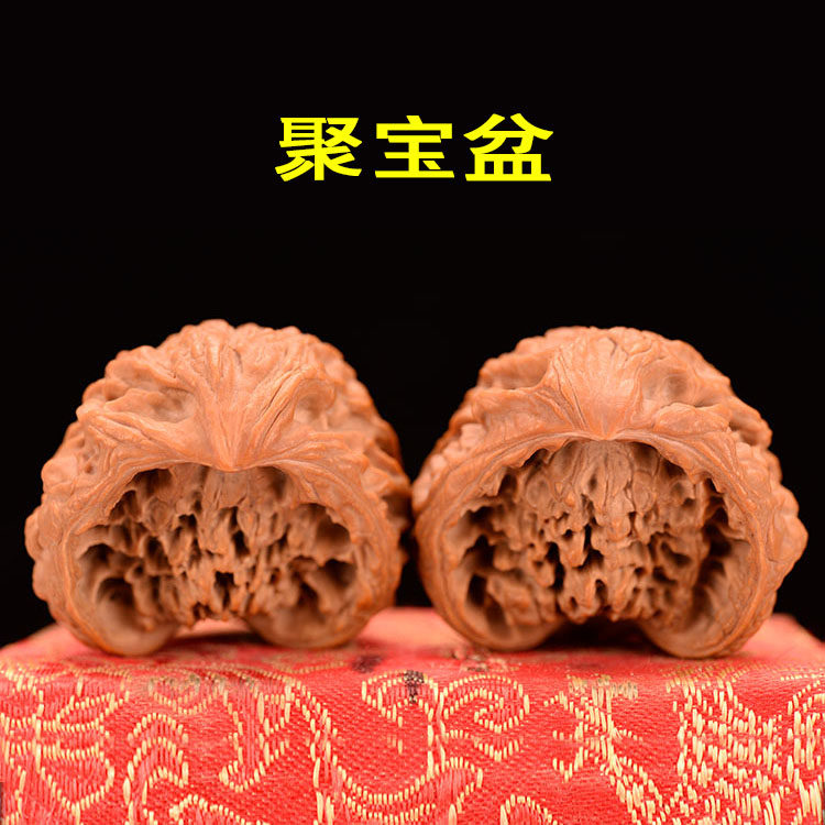 Cornucopia special-shaped extra-large boutique collection-level literary play walnut lion head to play with special-shaped snake head three-edged eagle mouth