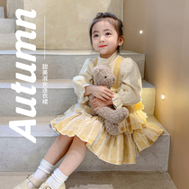 South Korean girls autumn clothing dress Loretta baby Yangqi Skirt Children Harnesses Princess Dresses Long Sleeve Children Dress