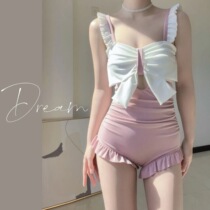 Swimsuit female conjunction sexy small chest gathers Han edition in air students pure desire net red slim 2023 new swimsuit