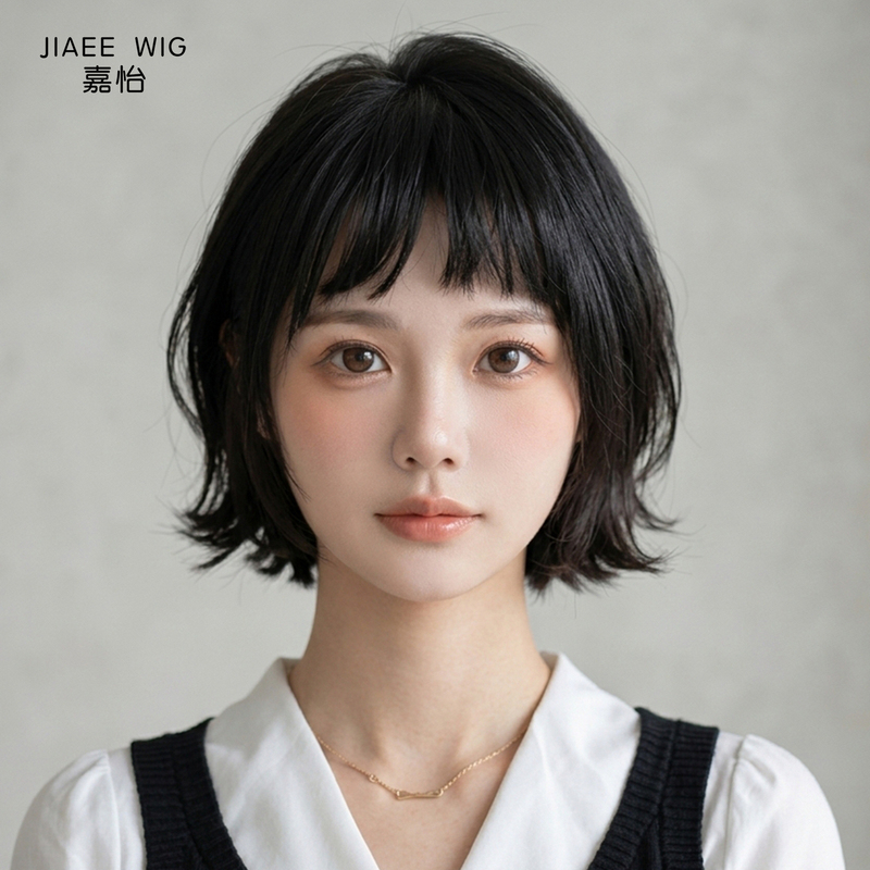 Short Hair Wig for Women, Full Head Cover, Real Human Hair, High-End Seamless Style, Suitable for Bald Heads, Full Wig Set Short Hair Wig for Women, Full Head Cover, Real Human Hair, High-End Seamless Style, Suitable for Bald Heads, Full Wig Set
