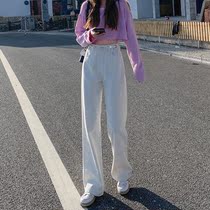 Korean high-waisted wide-leg pants jeans womens spring and summer thin section 2022 new thin loose straight mopping pants