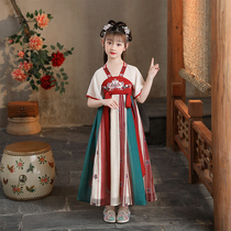 The fairy tamount of the girl's Han costume is flowing in the Chinese style and costume The new child's ancient style improves the super fairy tang costume long skirt