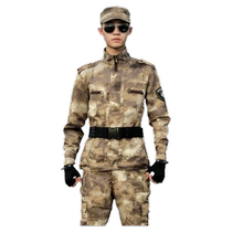 2024 New Spring and Summer Camouflage Suit Mens Workwear Training Work Clothes Multi-Pocket Wear-Resistant Military Fans Labor Protection Work Clothes for Women