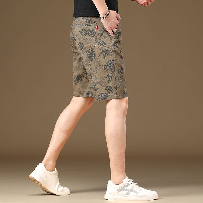 Hong Kong Brown-Gray Pure Cotton Casual Shorts for Men, Summer Thin Style, 2026 New Model, Mid-Length Shorts for Outdoor Wear