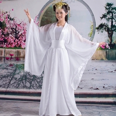 New White Fairy Costume, Fairy-Like Dress, Little Dragon Girl Hanfu, Women's Ancient Costume, Improved Chest-Length Skirt, Performance Costume New White Fairy Costume, Fairy-Like Dress, Little Dragon Girl Hanfu, Women's Ancient Costume, Improved Chest-Length Skirt, Performance Costume