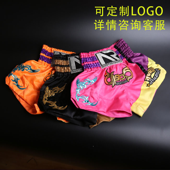 2-18 years old Sanda Fighting Fighting Shorts Kindergarten Competition Muay Thai Shorts Kids Men and Women Martial Arts Training Costume