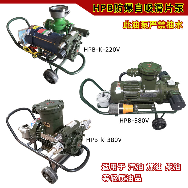 防爆泵HPB系列防爆滑片泵输油泵220V/380V叶片泵抽油泵汽油柴油泵