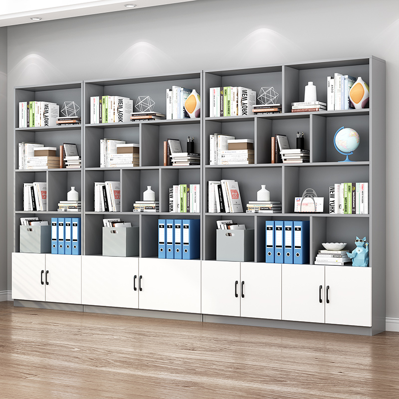 Bookshelf rack solid wood floor free combination children's student bookcase modern minimalist home space-saving bookcase